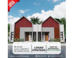 Jual Rumah Scandinavian Tipe 40 dekat Kampus UNY Semanu Wonosari Kota Gratis Motor - Gunung Kidul 