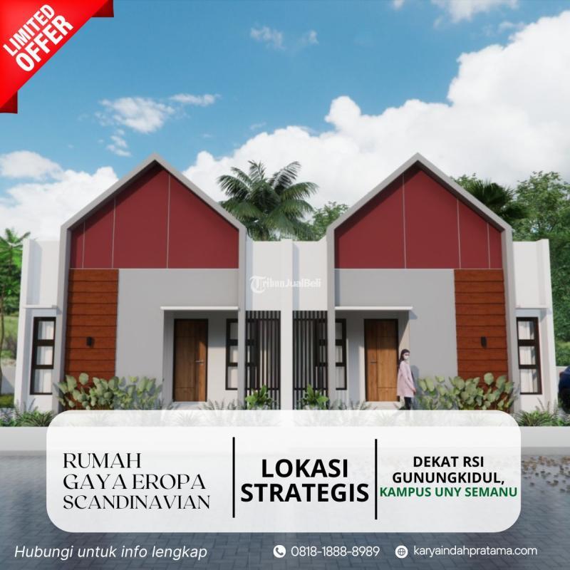 Jual Rumah Scandinavian Tipe 40 dekat Kampus UNY Semanu Wonosari Kota Gratis Motor - Gunung Kidul