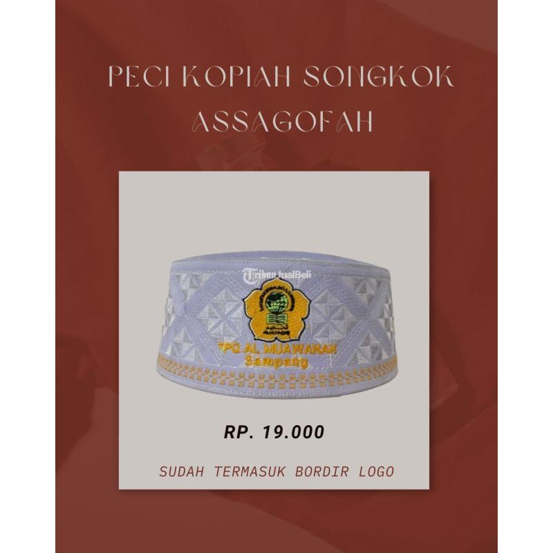 Peci Kopiah Songkok Assagofah Custom Logo Bordir Eksklusif untuk Organisasi - Jombang