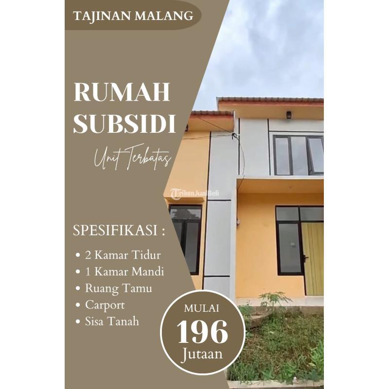 Dijual Rumah Subsidi Tipe 30 2KT 1KM Legalitas SHGB - Malang