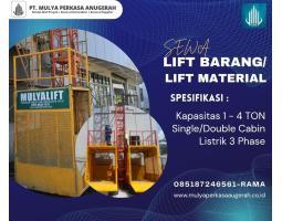 Sewa Lift Barang, Lift Material 1-4 Ton - Batam