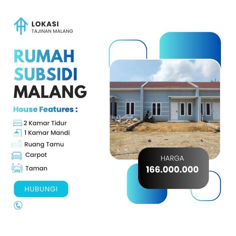 Dijual Rumah Subsidi Murah Lokasi Tajinan Dekat SD Internasional - Malang