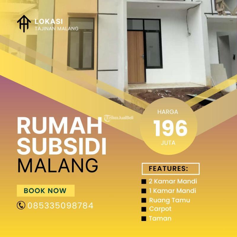 Dijual Rumah Subsidi 2KT 1KM Legalitas SHGB Tipe 30 - Malang