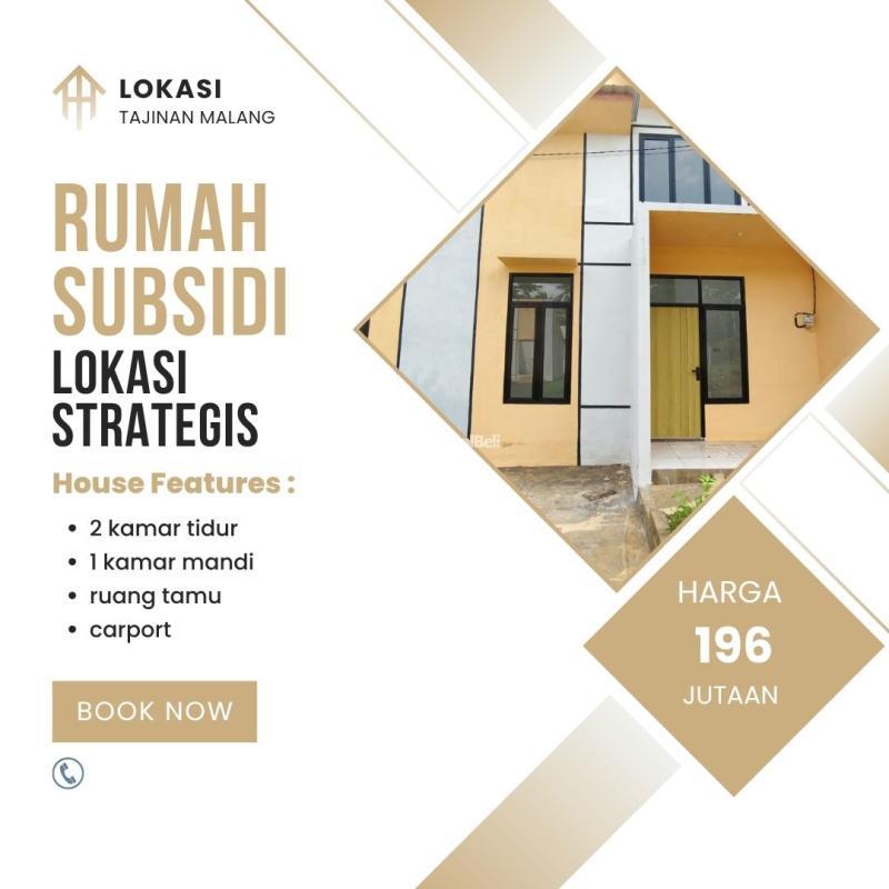 Dijual Rumah Subsidi 2KT 1KM Tipe 30  Lokasi Tlogowaru Tajinan - Malang