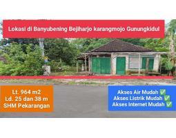 Dijual Tanah Bonus Rumah Sederhana Di Bejiharjo Wonosari  Legalitas SHM Pekarangan - Gunung Kidul