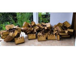 Tas Pandan Anyaman Warna Kuning Rotan Tas Hampers Kue Ramadhan - Pandeglang