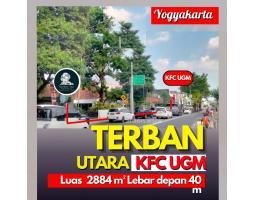 Tanah Strategis Terban Utara KFC UGM Lt 2884 M2 Ld 40 M SHM - Yogyakarta
