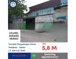 Dijual Lelang Murah Gudang Miami Kalideres Legalitas SHM - Jakarta Barat 