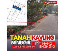 Tanah Kavling Jogja dekat Mang Engking Minggir Lt 128 m2 SHM - Sleman