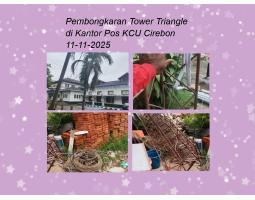 Jasa Bongkar Tower Triangle, Perbaikan, Maintenance, Service Aneka Tower Wifi - Bekasi