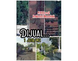 Dijual Tanah Industri, Luas 9300m2, SHM, Kawasan Industri, Fasilitas Industri Tersedia - Boyolali