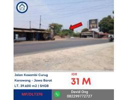 Dijual Tanah, Luas 11.716m2, SHM, Jalan Proklamasi, Cimone - Tangerang
