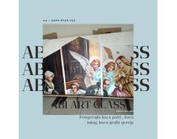 Motif Bunda Maria Kaca Patri Grafir Inlay Gereja - Bolaang Mongondow Selatan