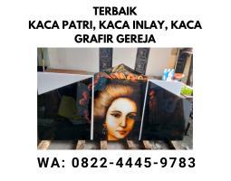 Kaca Patri Grafir Inlay Gereja - Buton Tengah