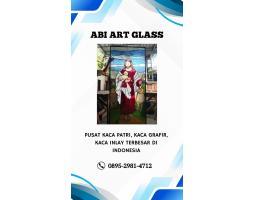Motif Yesus Kaca Patri Grafir Inlay Gereja - Bangka Tengah