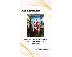 Motif Yesus Kaca Patri Grafir Inlay Gereja - Belitung