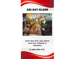 Motif Bunda Maria Kaca Patri Grafir Inlay Gereja - Pangkal Pinang