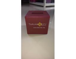 Produsen Kotak Tisu Kulit Souvenir, Bisa Custom - Depok