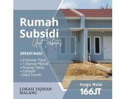 Dijual Rumah Subsidi 1 Lantai Tipe 30 2KT 1KM Murah Dekat RSUD - Malang