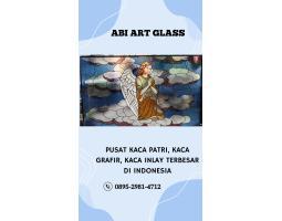 Motif Malaikat Kaca Patri Grafir Inlay Gereja - Belitung