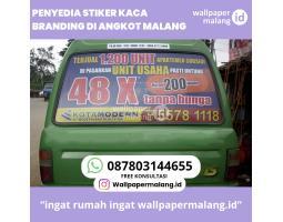 Stiker Kaca Branding di Angkot - Malang 