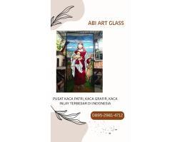 Motif Yesus Kaca Patri Grafir Inlay Gereja - Natuna