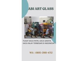 Motif Bunda Maria Kaca Patri Grafir Inlay Gereja - Bintan