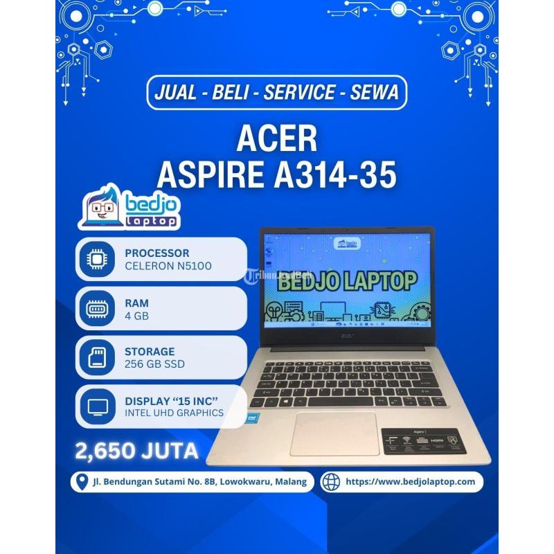 Laptop Acer Aspire A314-35 Bekas Bergaransi - Malang Kota 