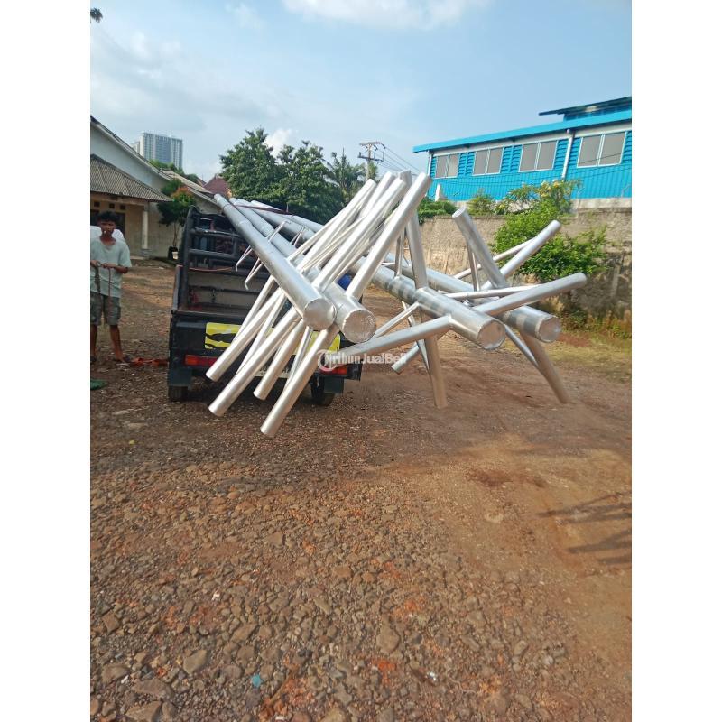 Tiang Listrik Tipe Double Arm Double Crossarm Finishing Cat Silver Anti Karat - Bekasi Kota