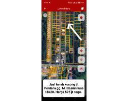 Dijual Tanah Kosong Jalan Perdana Gang M. Nasrun Luas 18x20 Harga 595 Juta Nego - Pontianak 