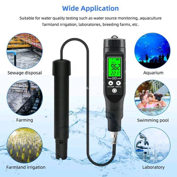 APP Bluetooth Dissolved Oxygen Meter BLE-9100 DO Tester Oksigen Terlarut, Water Air Quality Analyzer, Pengukur Konsentrasi O Suhu via Smartphone - Jakarta Barat