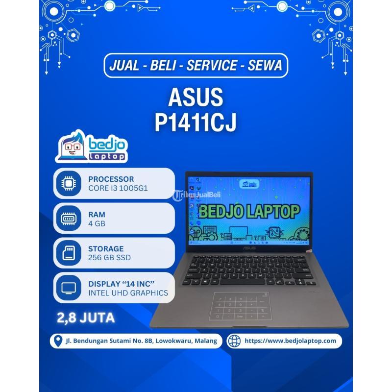 Laptop Asus  P1411CJ RAM 4 SSD 256 Bekas Beragaransi 1 Bulan - Malang Kota