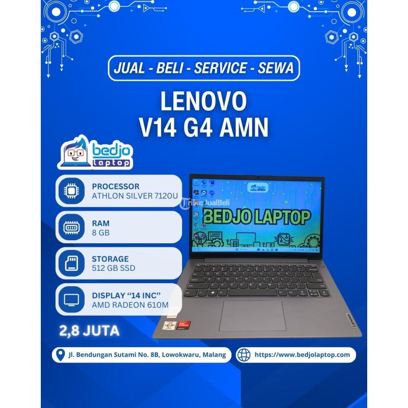 Laptop Lenovo V14 G4 AMN SSD 512 Cuma 2 Jutaan aja Second - Malang Kota