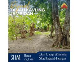 Dijual Tanah 533 m2 Murah Strategis Siap di Bangun Hunian di Jl Pleret Jambidan Banguntapan - Bantul