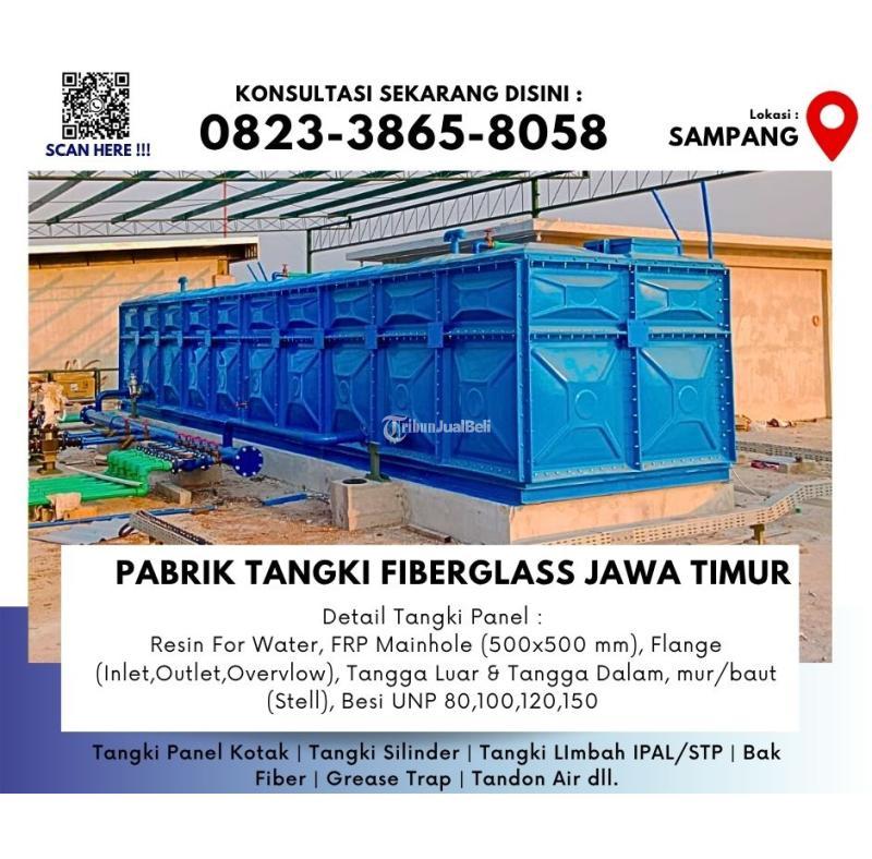 Kontraktor Resmi Tangki Air Fiberglass FRP Roof Tank Kapasitas Besar - Sampang
