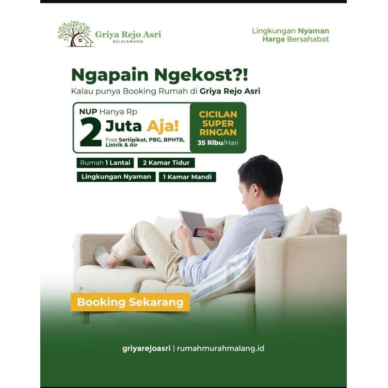 Dijual Rumah Tipe 28 2KT 1KM Legalitas SHM - Malang