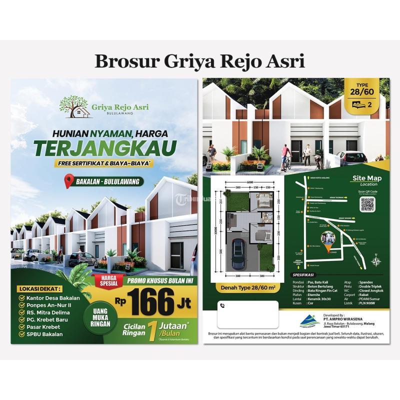 Dijual Rumah Tipe 28 2KT 1KM Legalitas SHM - Malang