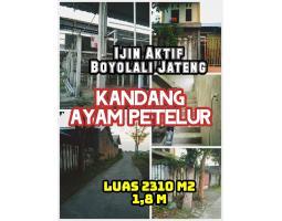 Dijual Tanah Kandang Ayam Petelur 2310m2 Harga 1,8 M - Boyolali