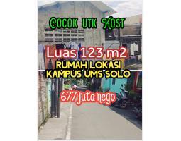 Dijual Rumah Dekat Kampus UMS Tipe 100 2KT 1KM SHM - Sukoharjo 