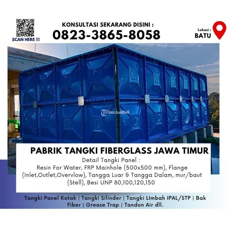 Tangki Air Fiberglass FRP 12000 Liter Anti Pecah - Batu