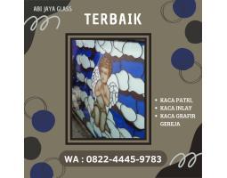 Motif Malaikat Kaca Patri Grafir Inlay Gereja - Bolaang Mongondow Utara