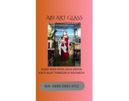Motif Malaikat Kaca Patri Grafir Inlay Gereja - Bintan