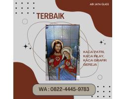 Motif Malaikat Kaca Patri Grafir Inlay Gereja - Bitung