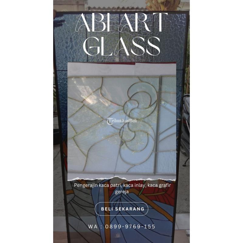 Motif Malaikat Kaca Patri Grafir Inlay Gereja - Karimun
