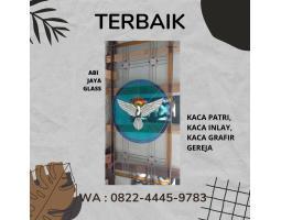 Motif Malaikat Kaca Patri Grafir Inlay Gereja - Kotamobagu