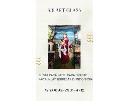 Motif Malaikat Kaca Patri Grafir Inlay Gereja - Batam