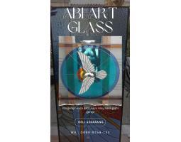 Motif Salib Kaca Patri Grafir Inlay Gereja - Kepulauan Anambas