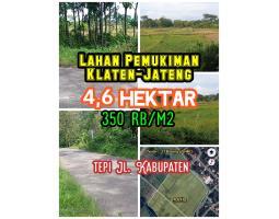 Dijual Tanah Pemukiman di Kawasan Wisata 4,6Ha Klaten 350 rb per m2 - Klaten 