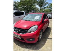 Mobil Honda Brio AT Tahun 2016 Bekas Warna Merah - Bekasi 
