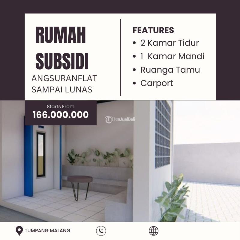 Jual Rumah Subsidi Murah Tipe 25 Unit Terbatas 15 Menit Dari Kampus UM 2 - Malang